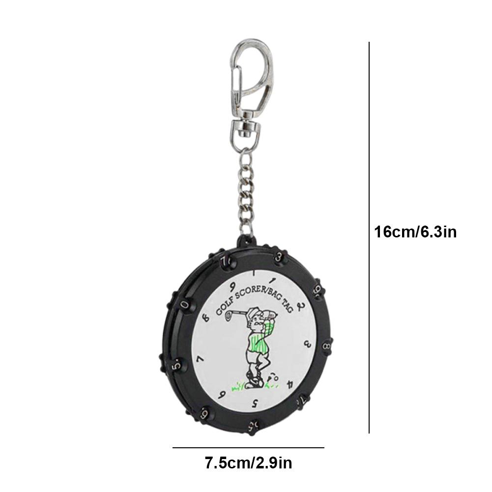 Golf Score Counter with Key Chain Golf Stroke Shot Putt Score Counter 18 Holes Golf Counter Tally Keeper Golf Accessories