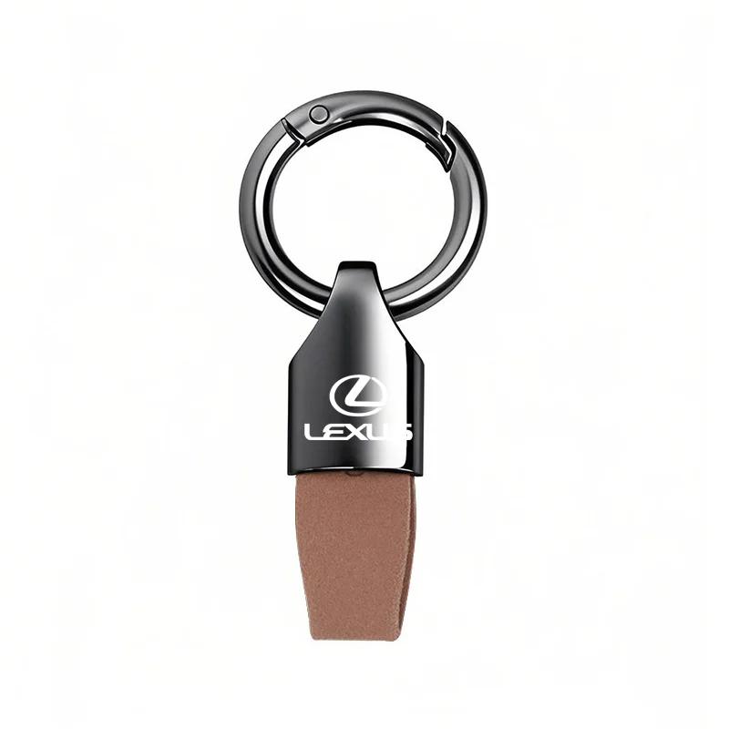 Luxury Men Women Suede/Metal Key Chain Fashion Keychain Key Ring Holder For Lexus LS LC RZ IS350 ES300 GS350 CT200h GX460 LX570
