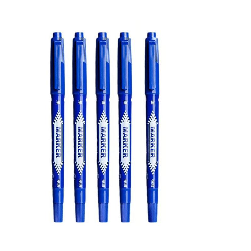 

5 шт. Масляные маркеры Маркеры Двусторонние Масляные маркеры Черный Синий Красный Художественные маркеры Школьные принадлежности и Офисная канцелярия