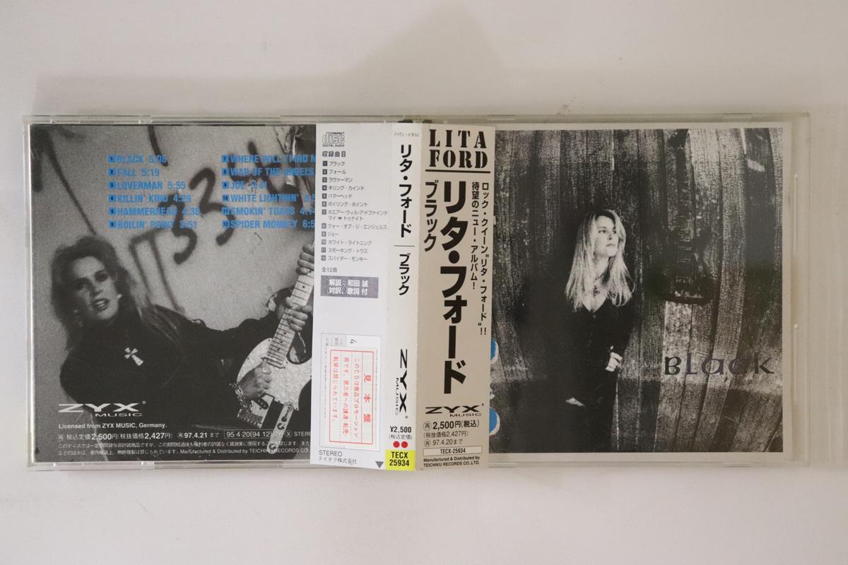 

CD LITA FORD Black TECX25934PROMO ZYX MUSIC 1995 Japan Obi Rock Used