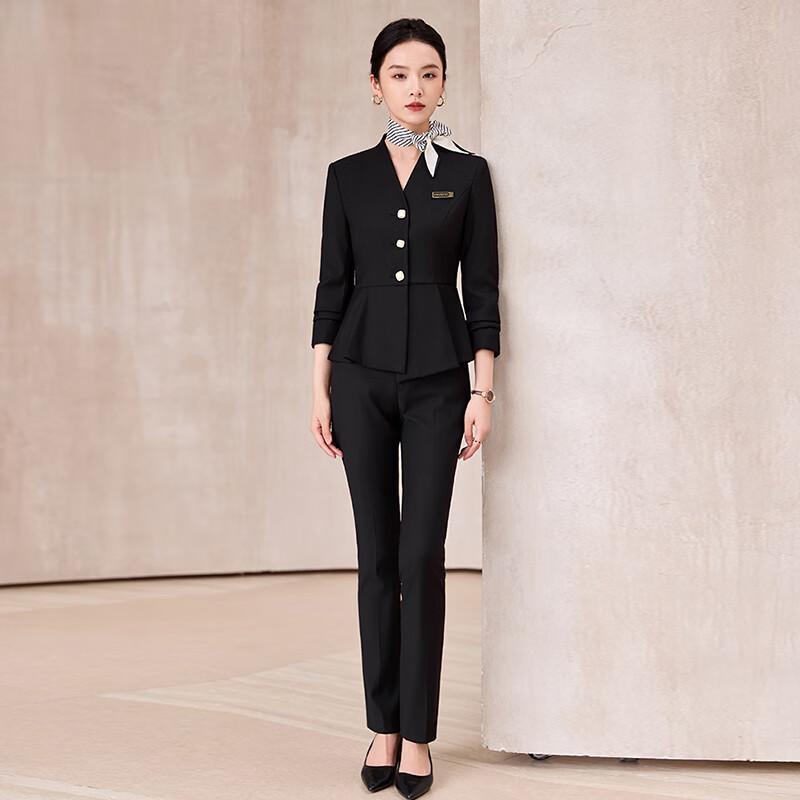 Treluoman Women's Professional Two-Piece Suit Set