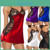 Elegant Womens Lace Strap Lingerie Sleepwear Night Gown Babydoll Dress Set