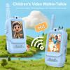 2 Stück Kinder-Video-Sprechanlage mit Live-Video- und Audio-Chat, wiederaufladbare Walkie-Talkies, Outdoor-Kommunikationsgerät für Jungen und Mädchen