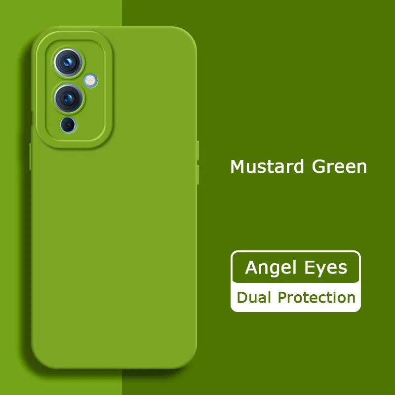 Angel Eyes Square Liquid Silicone Phone Case for OnePlus 9 Pro 9R R RT Soft Camera Protective Shockproof Cover OnePlus9 9Pro 9RT