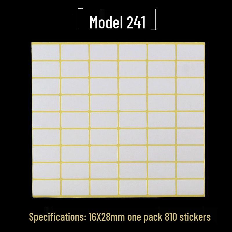 A5 Adhesive Matte White Label Stickers - Printable, Writable, Removable Name Tags