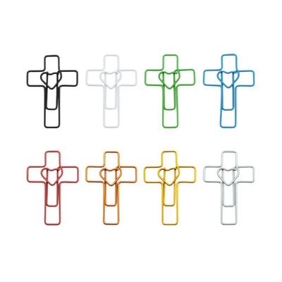 50pcs Cross Shape Paper Clip Paper Storage Bookmarks Portable File Classification Clip Students