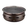 Japanese Non-Stick Charcoal Grill for Camping: Round BBQ Grill & Tea Brewing Stove