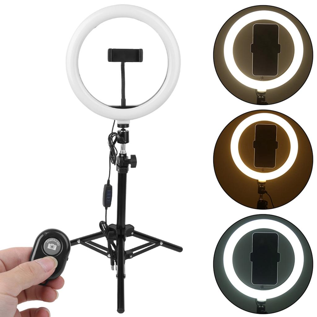 10   Dimmable LED Ring Light Photography Fill Light With Tripods for Makeup Video Studio