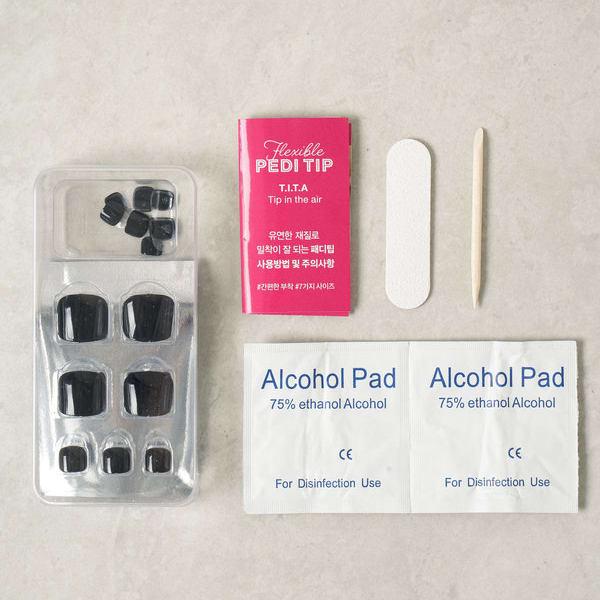 T.I.T.A Punte Pedicure Solide 14 Pezzi (Nero)