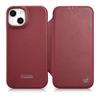 iPhone 14 Plus MagSafe CE Premium Leather Magnetic Flip Case Burgundy
