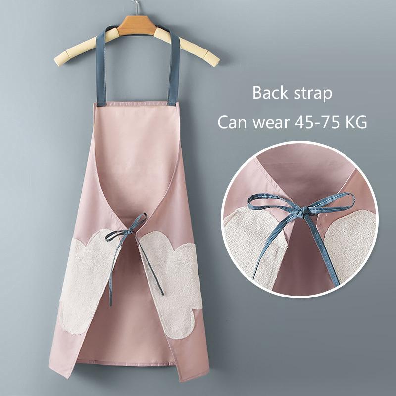 Hand-Wiping Kitchen Household Cooking Apron Oil-Proof Waterproof Men Women Adult Waist  Coffee Overalls Wipe Hand Apron