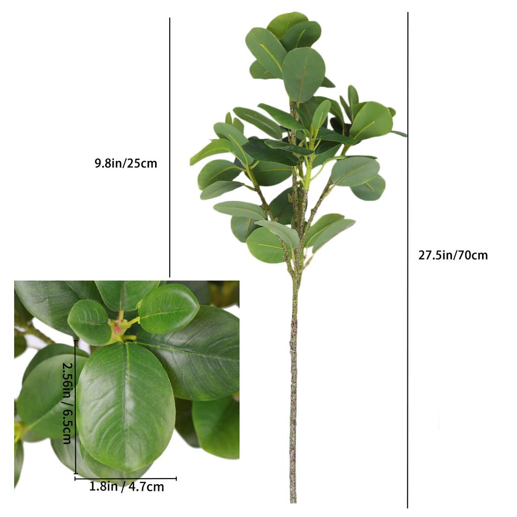 Dekorative künstliche Ficus-Pflanzen für die Wohnungsdekoration, unechtes Grün mit langen Ästen für die Innenraumästhetik