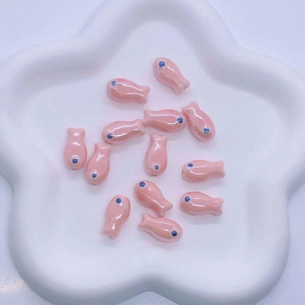 10Pcs Handmade Craft Ceramic Spacer Loose Beads Ceramic Jewelry Making Material  Gift