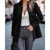 VEZFAA   Women's Fashion Casual Solid Color Print Fall Winter Long Sleeve Stand-Neck Jackets & Coats