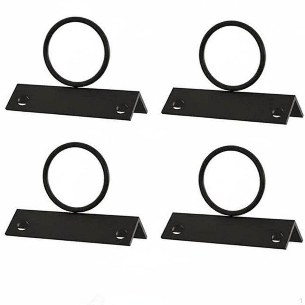 4 Pieces 90 Degree Rope Support Rust Resistant Corner Brackets Finish Drop Loop for