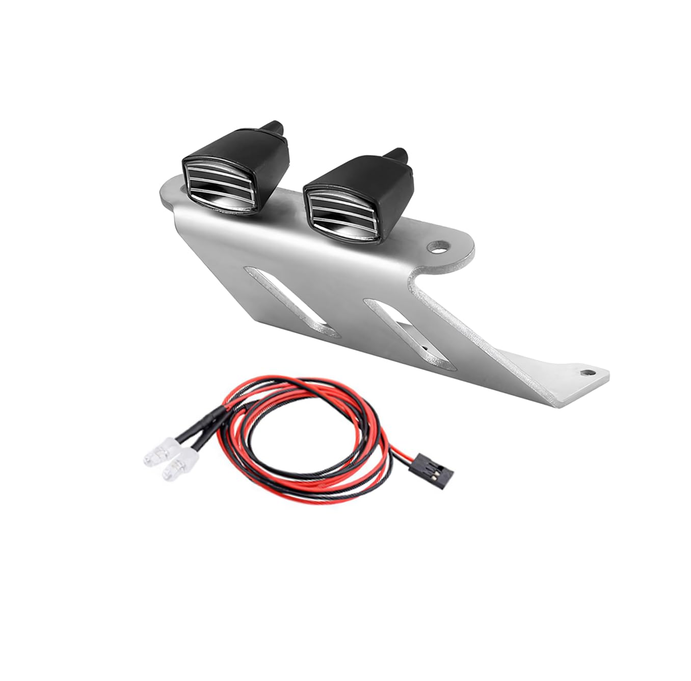 

SHEAWA Tamiya Chassis Bumper Parts with 2 LED Aluminum Replacement Accessory CW-01 Lights, Lamp, Heavy-Duty Part,