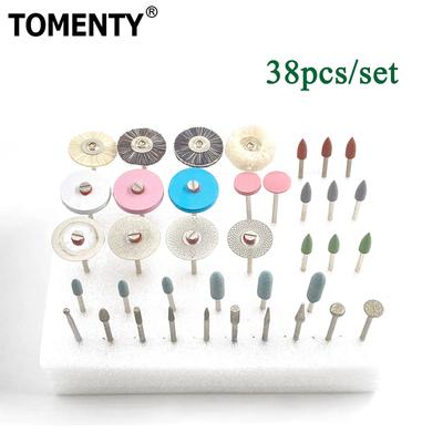 38 pezzi/scatola kit di lucidatura per laboratorio odontotecnico strumento per lucidatura in ceramica e porcellana dentale strumento per lucidatura dentista strumenti per lucidatura dentista