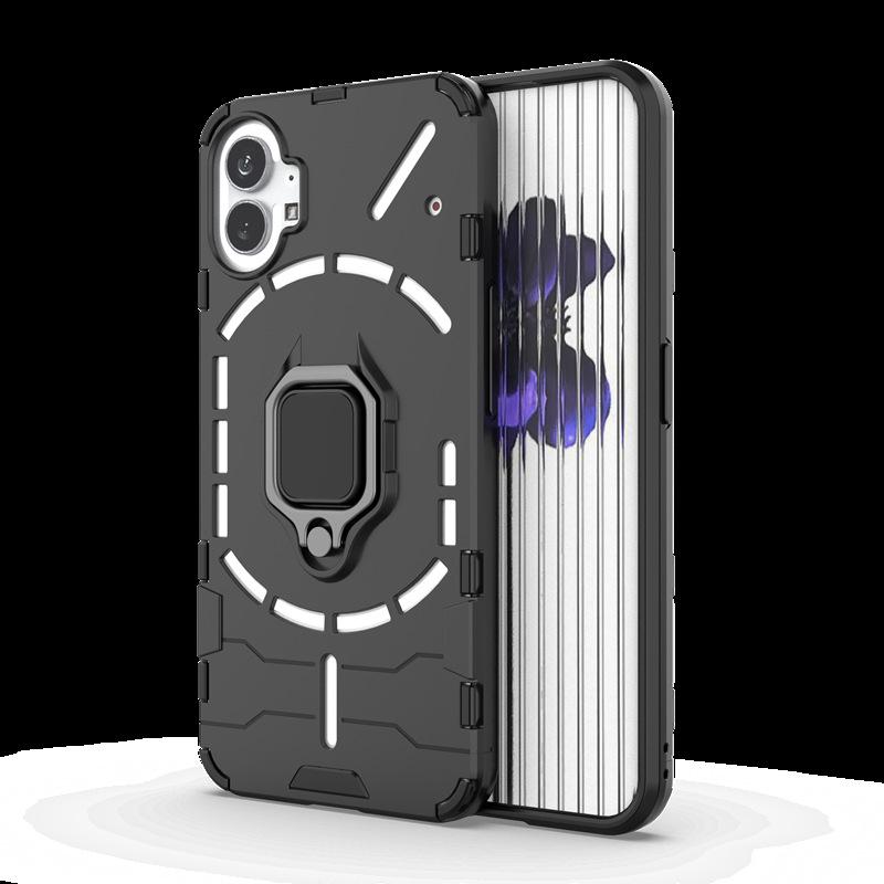 Black Panther Car Ring Anti-Drop Phone Case for Nothing Phone1 & 3a Pro