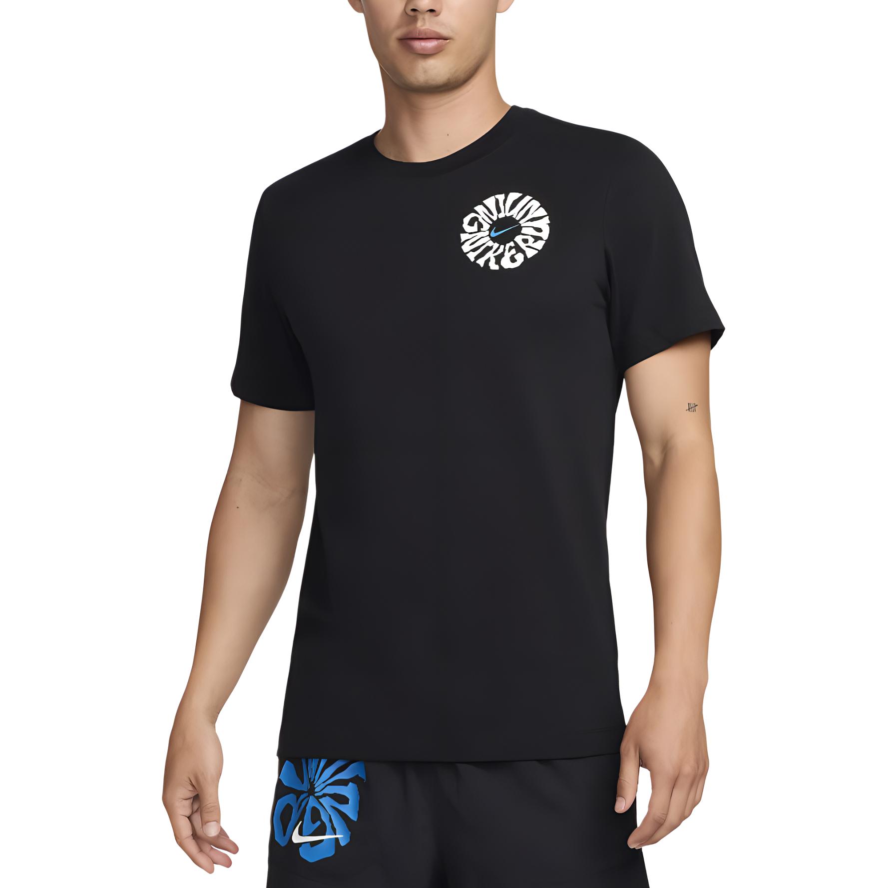 

Nike Dri-Fit Comfortable Breathable Sports Short Sleeve T-Shirt Men Tops Black FZ8064-010 S