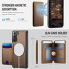 For Samsung Galaxy S22 5G Magnetic Case JEEHOOD J10 Leather Back Phone Cover with Detachable Card Holder Kickstand