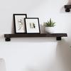 Vidaxl Regal, Dunkelbraun, 60X10X4 Cm, Aus Massiver Eiche Gefertigt