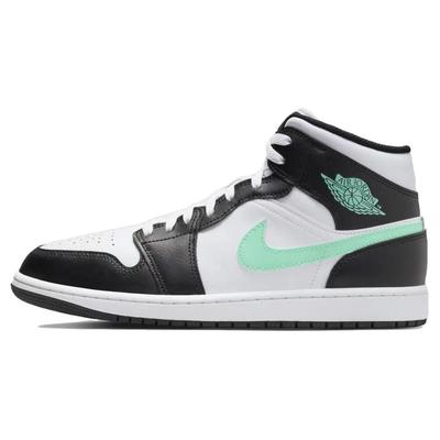 Air 1 Mid Green Glow Men Sneakers Black White DQ8426-103