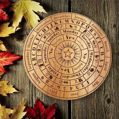 Adorno de Madera Cruda de Tilo: Artesanía de Madera Decoración del Hogar y Tablero de Energía del Tarot