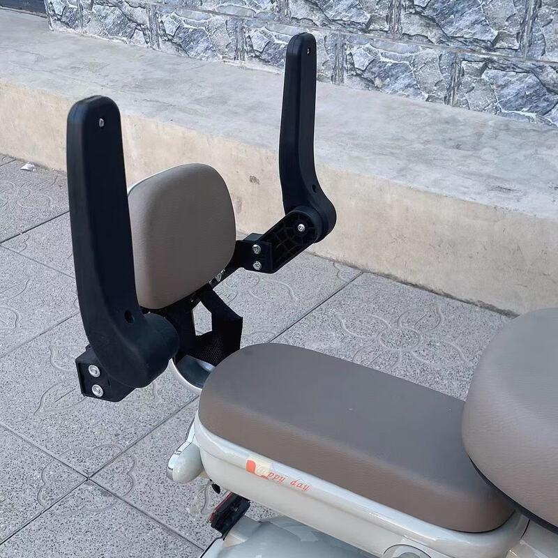 Foldable Electric Bike Child Rear Seat with Safety Guardrail