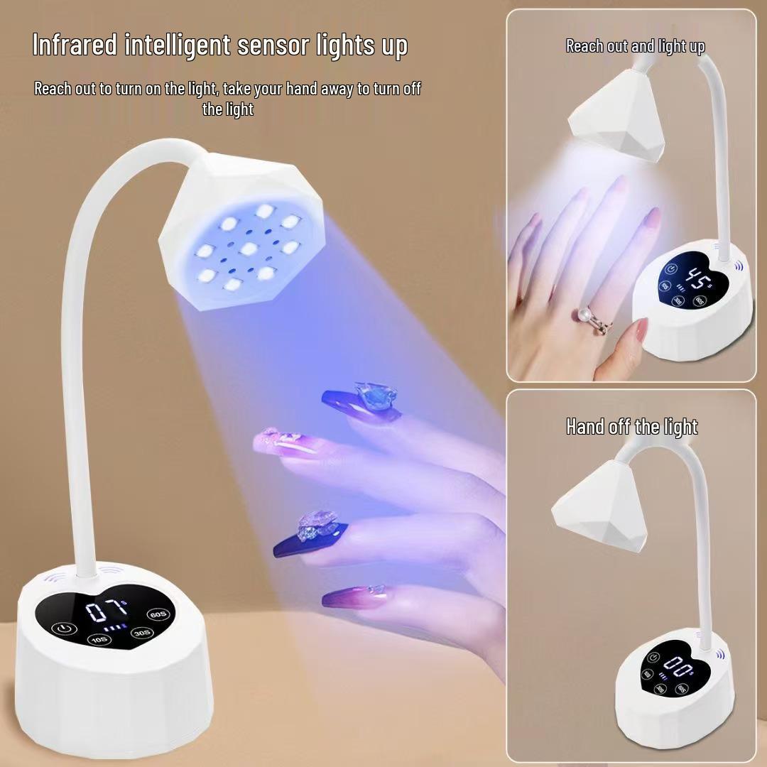 

Rechargeable Love Lotus Nail Art Lamp - Quick-Dry, Induction Lighting for Nail Tips білий