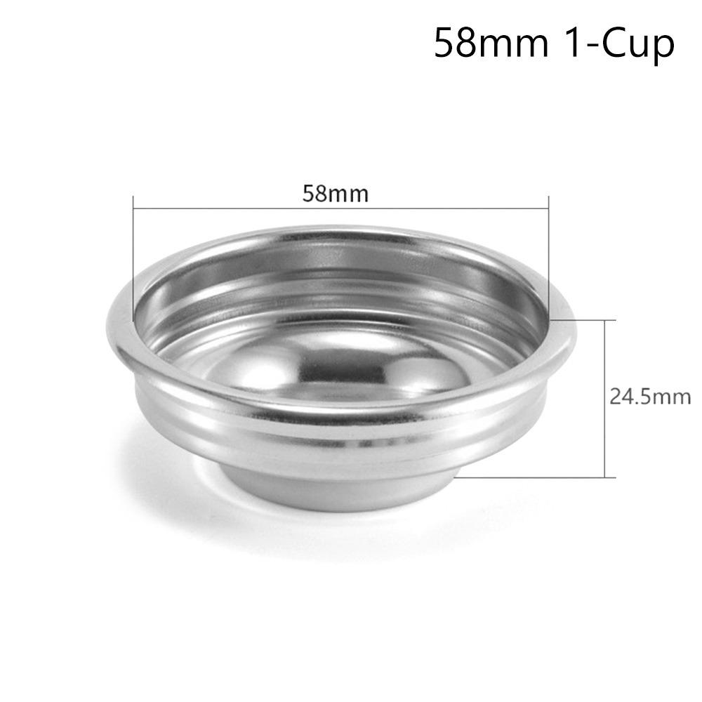 1 Stück 1 Tasse 2 Tassen Kaffeefilterkorb Druck 51/58mm Sauberer Korb 304 Edelstahl Einlagiger Kaffeemaschinenfilter