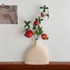 Artificial Pomegranate Fruit Branches & Green Plant Display - Living Room Floral Decoration Vase Ornaments