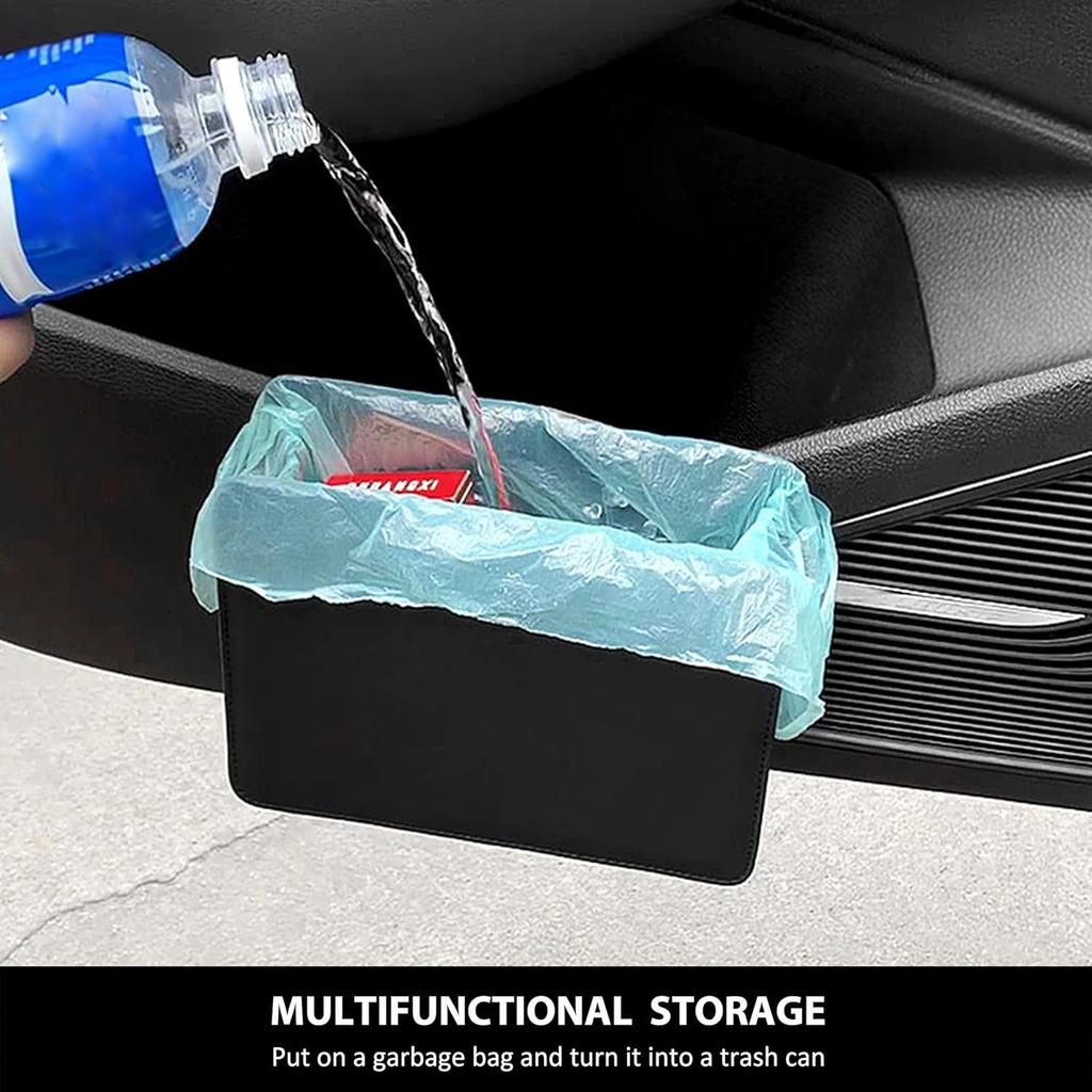 Car Trash Can Storage Car Storage Door Rear Durable Stain Easy To Clean Box, Case, Small, Foldable, Storage, Driver/Passenger Seat, Seat, Leather,