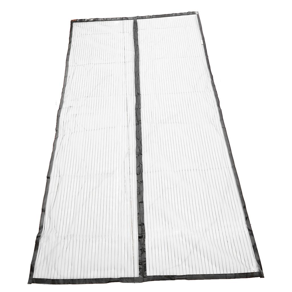 Magnetic Screen Door Polyester Breathable Door Mesh 120x210cm Hook and Loop Fastener for Home