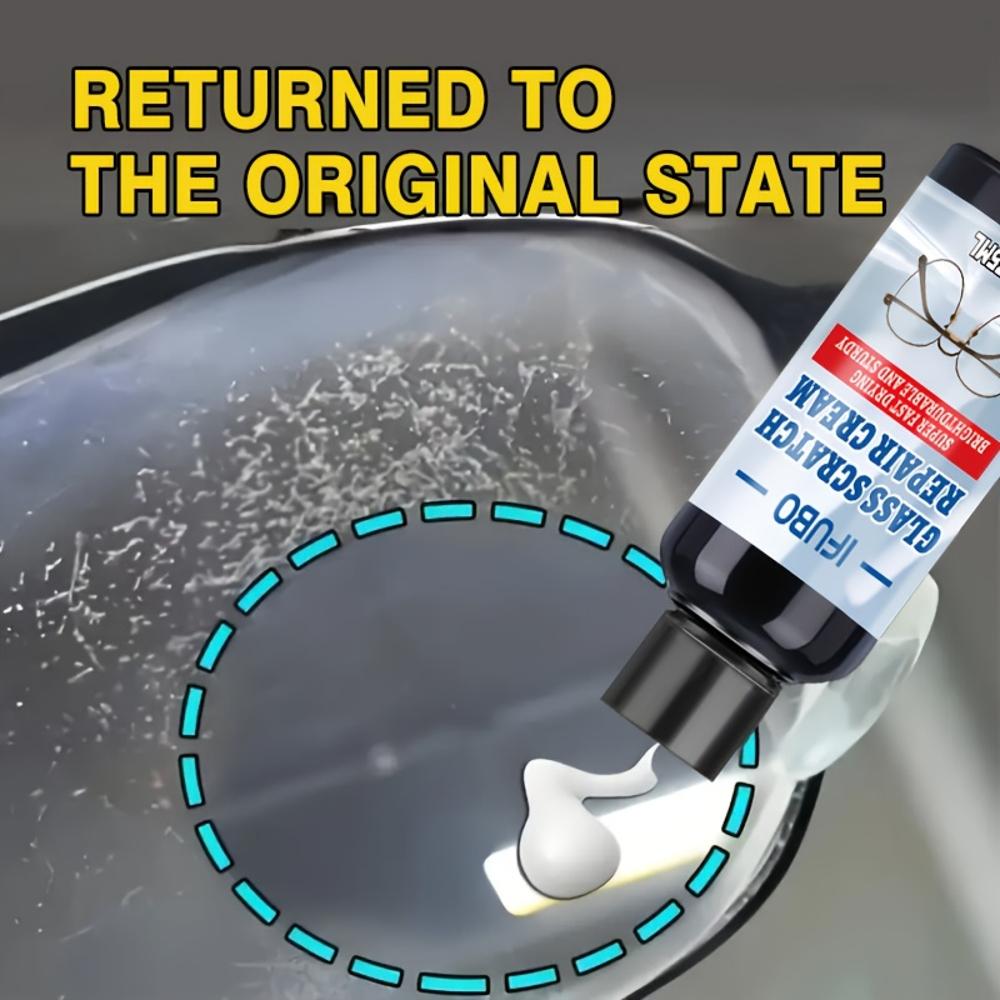 Glasses Scratch Repair Cream - Glass Lens Scratch Repair Polishing Cream, Metal Frame Repair Wax, Anti-Scratch Care for Eyeglass