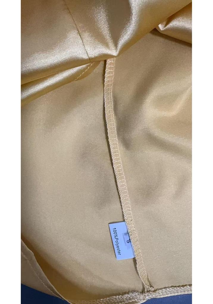 Autumn Satin Solid Color Off-the-Shoulder Halter Top for Women