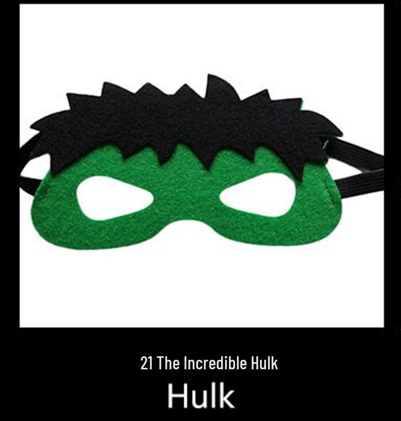 Ручные Мультяшные Фетровые Маски: Человек-паук, Железный человек, Аниме-герой для детских Хэллоуинских вечеринок