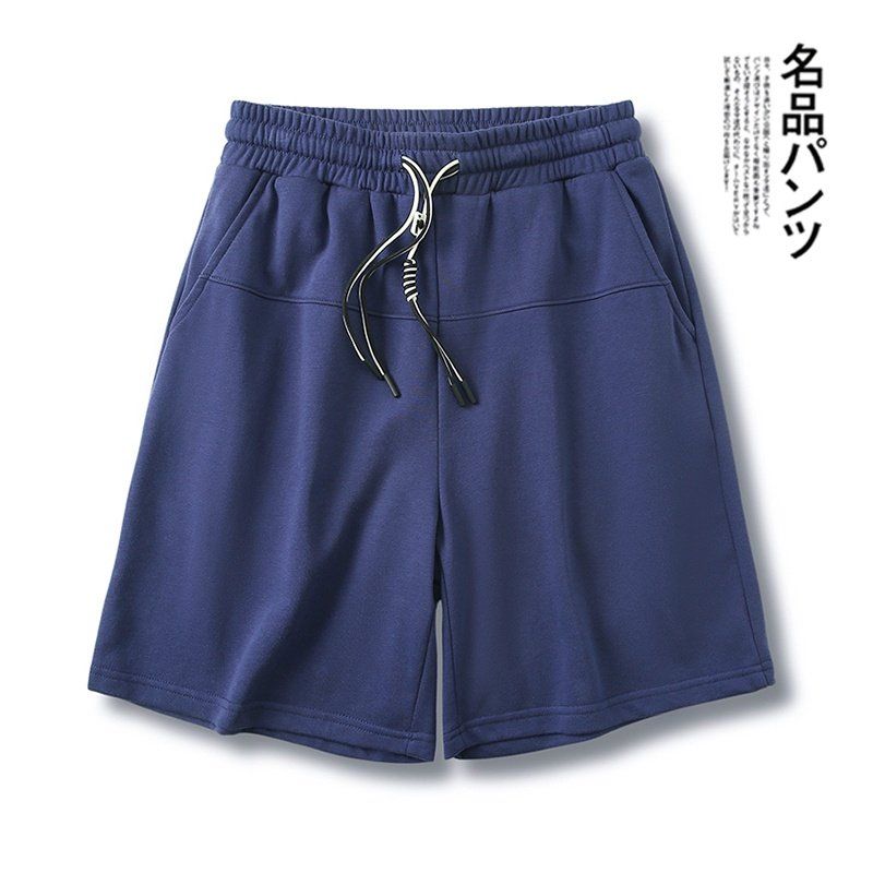 Men's Summer Trendy Brand Loose Casual Sports Shorts, Export Surplus for Europe and America, Made of Terry Cotton, Straight-Cut Five-Point Shorts
