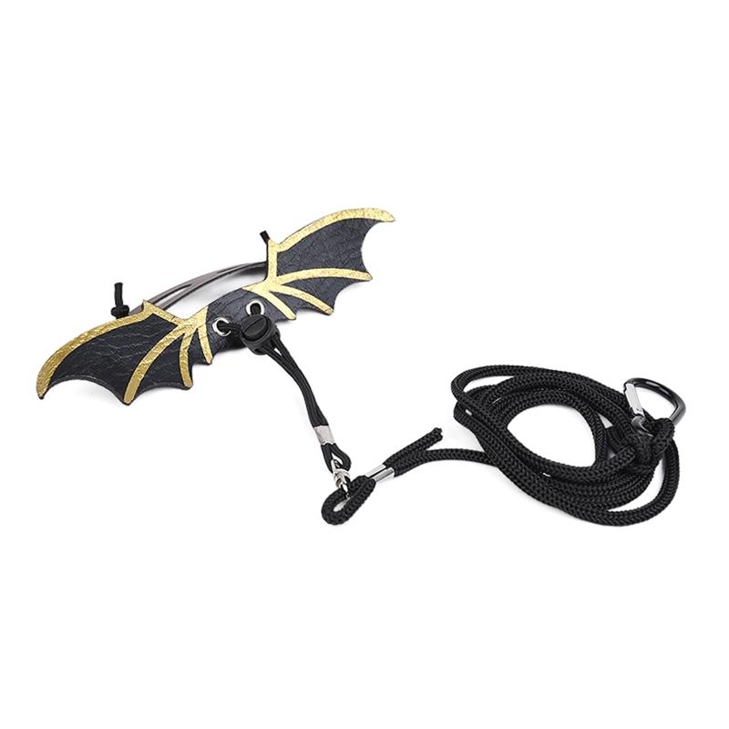 Adjustable Bearded Dragon Harness Set Lizard Leash with Wing 3pcs Vest for Reptiles Small Animals Halloween Costume