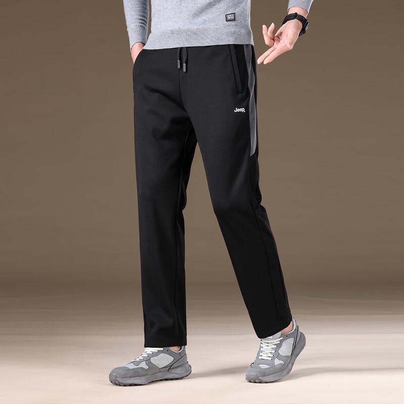 Jeep Men's Winter Fleece-Lined Straight-Leg Casual Pants