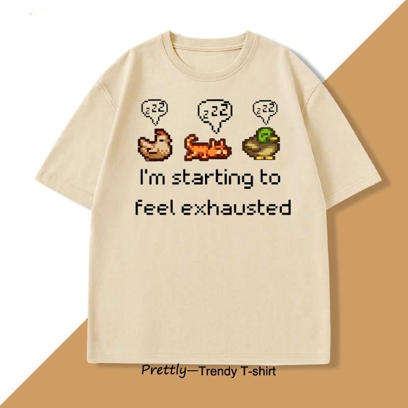 

Stardew Valley T-Shirt Pixel Art Farming Tee Men Women Funny Cute Chicken T Shirt Casual Cotton Round Neck Tshirt Mens Clothing S