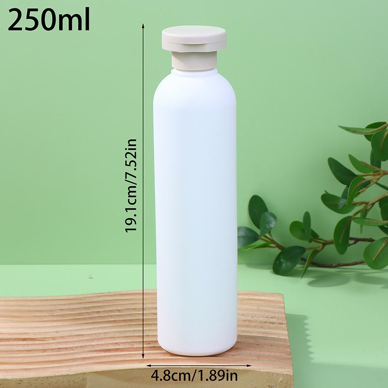White Plastic Travel Shampoo Squeeze Bottles Refillable Containers with Flip Cap for Lotion Cream Shower Gel Foam Pump Bottles
