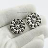 Puffed Stud Earring, Handmade Stud Earrings, 925 Sterling Silver Studs, Gift for Sister, Round Puffy Studs, Silver Dainty Jewelry