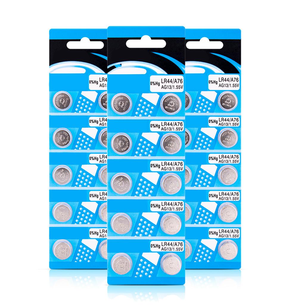 10/20Pieces High Capacity LR44 AG13 .5 V Alkaline Button Cell Button Batteries For Small Electronics Medical Devices