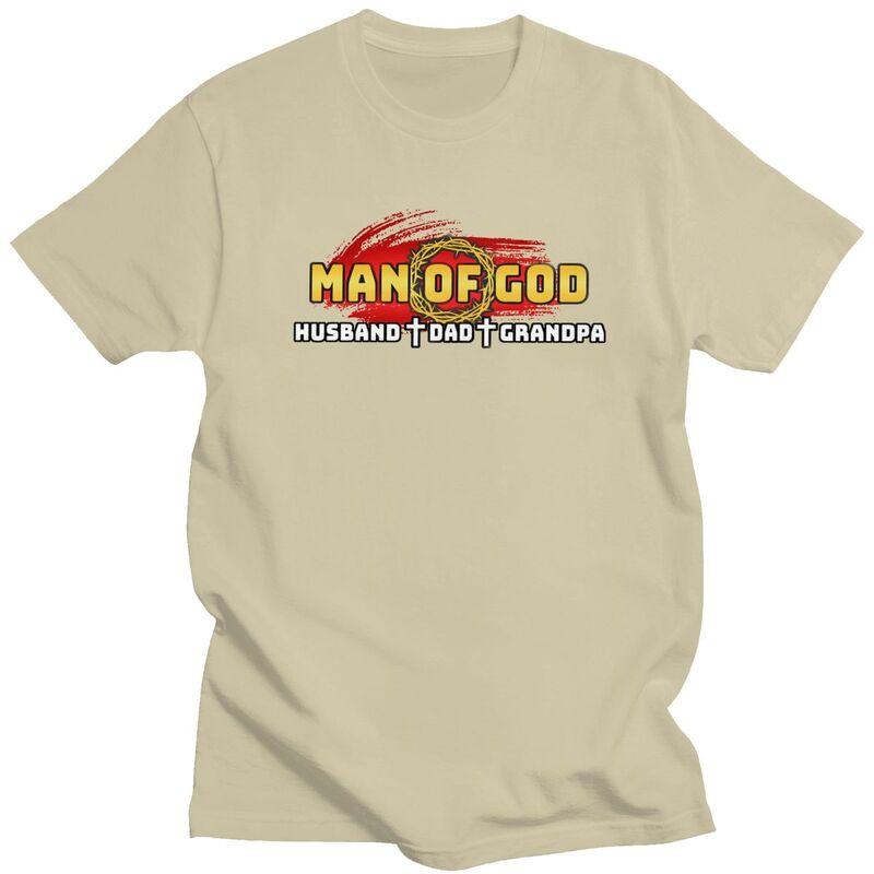 Custom Fashion Man Of God Husband Dad Grandpa T Shirt Men Short Sleeve Tshirts Casual Tee Tops 100 Cotton Slim Fit Tshirt Gift