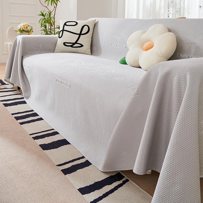 Letní chladivý ručník na pohovku Jednobarevný Jednoduchý potah na pohovku Látkový Univerzální Protiskluzový All-inclusive Umělá kůže