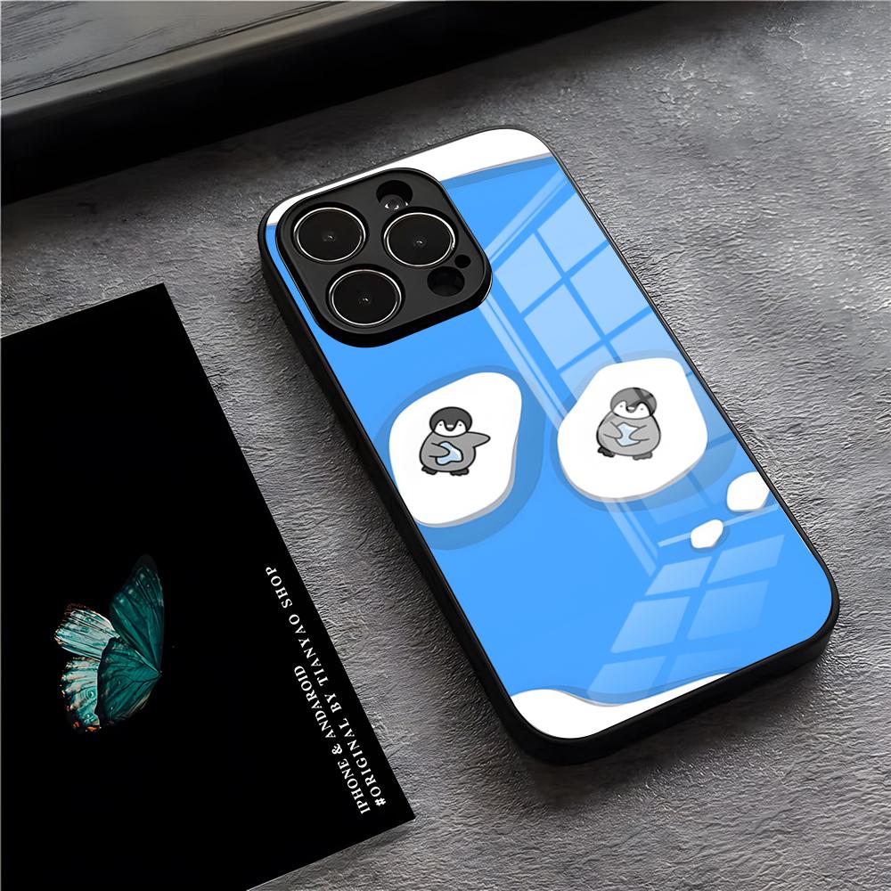 P-Pingu Penguin Phone Case For IPhone 17 Pro Max 15 Pro 16 14 Plus 12 13 Mini 11 Pro Shockproof Glass Cover