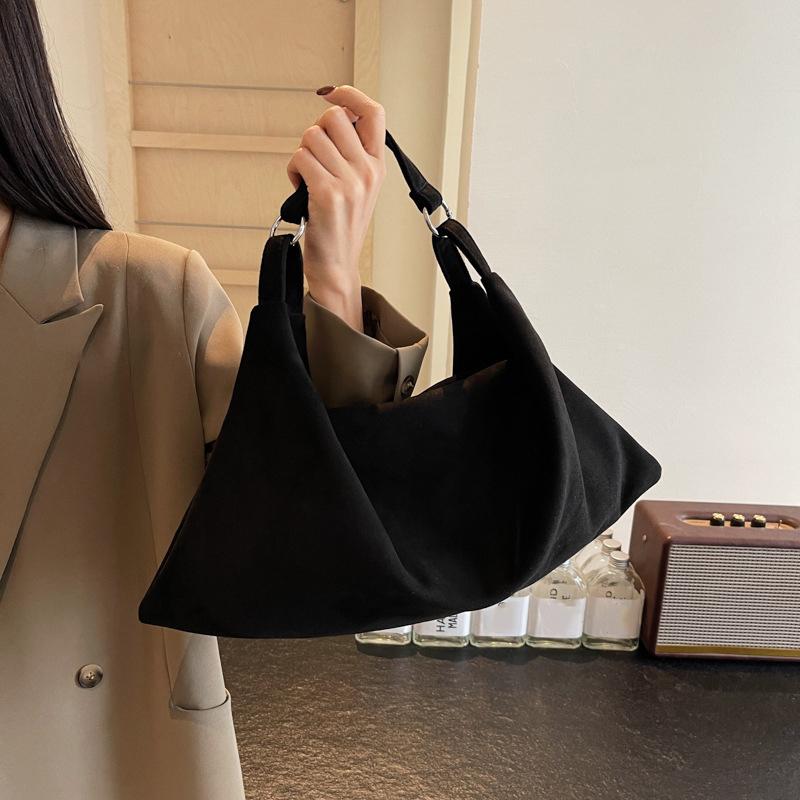 Frosted Vintage Women's Bag Large Capacity Shoulder Bag Solid Color Simple Casual Commuter Bags Autumn Retro Crossbody Bag CLE