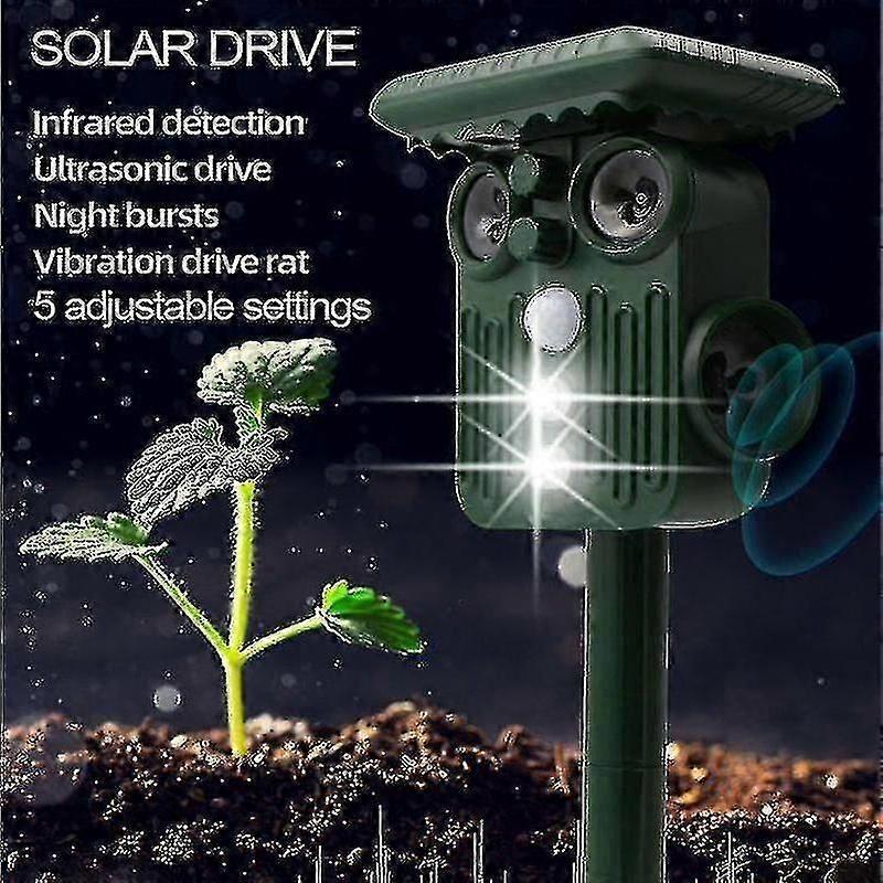 garden pest control ultrasonic deer repeller solar powered