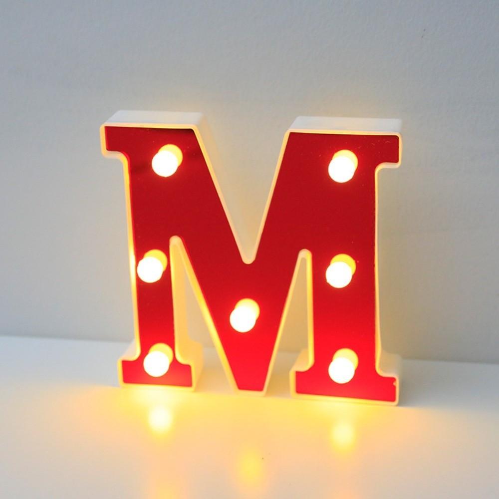 16cm Size Luminous Letters Red White Color LED Letter Night Light Outdoor Decoration