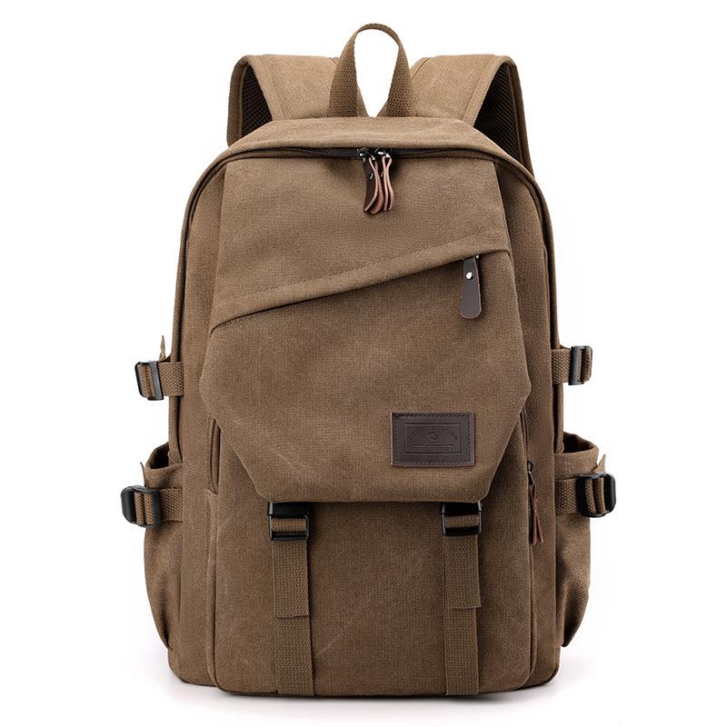Casual Large Capacity Canvas Backpack for Women & Men - Travel, Work & Laptop Double Shoulder Bag